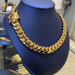 ‼️📏 16MM MASSIVE MIAMI CUBAN LINK CHAIN ⚱️🏆 20 INCH GOLD OVER SILVER