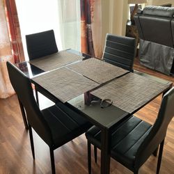 Five piece dining table set
