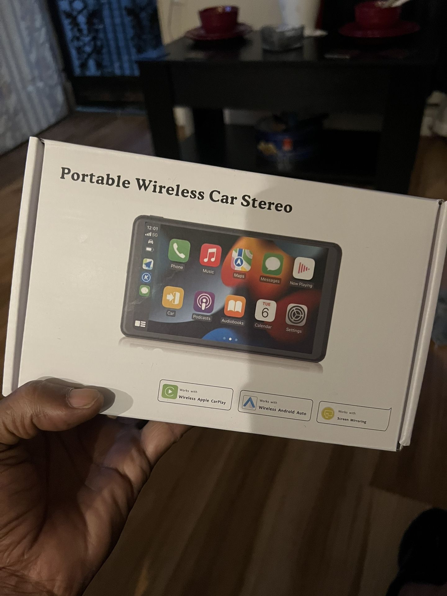 Portable Media CarPlay Mirror Radio
