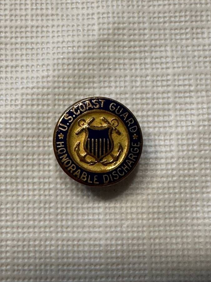 Vintage Coast Guard Honorable Discharge Lapel Pin/Tie Tack