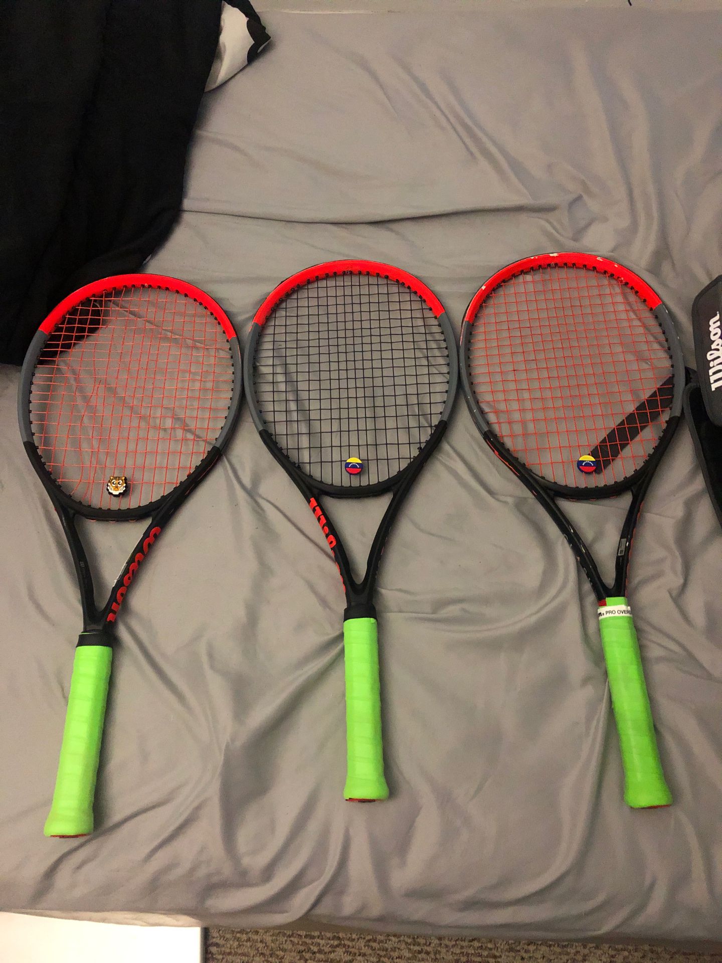 Wilson tennis raquetcs and bag