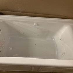 Repairable - American Standard EverClean 60 in. Acrylic Left Drain Rectangular Alcove Whirlpool Bathtub in White