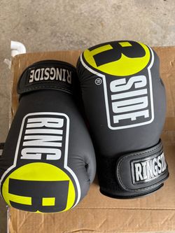 Ringside Boxing Gloves Black and Yellow