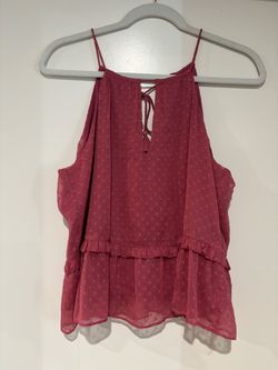 Abercrombie & Fitch Dusty Rose Chiffon Ruffle Cami Top size small