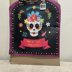 Día   De    Los  Muertos    /  Halloween   Chair  Covers   Set Of  4