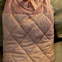 Youly Dog Puffer Vest New 3X Pink Floral Reversible 