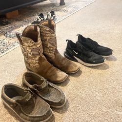 Size 12 and 13 boots and shoes 