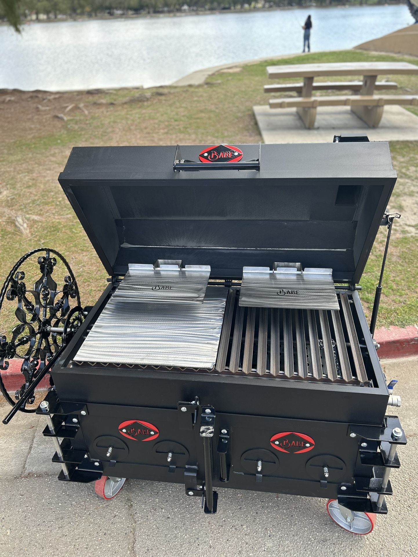 Smoker/ Santa Maria BEAST Combo, Smoker, Santa Maria, Grill, Barbecue, BBQ
