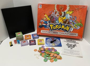 2005 Pokemon Master Trainer Board Game Hasbro *Incomplete*. Please look at pictures that show what is included. Box shows wear and has been taped. 23 