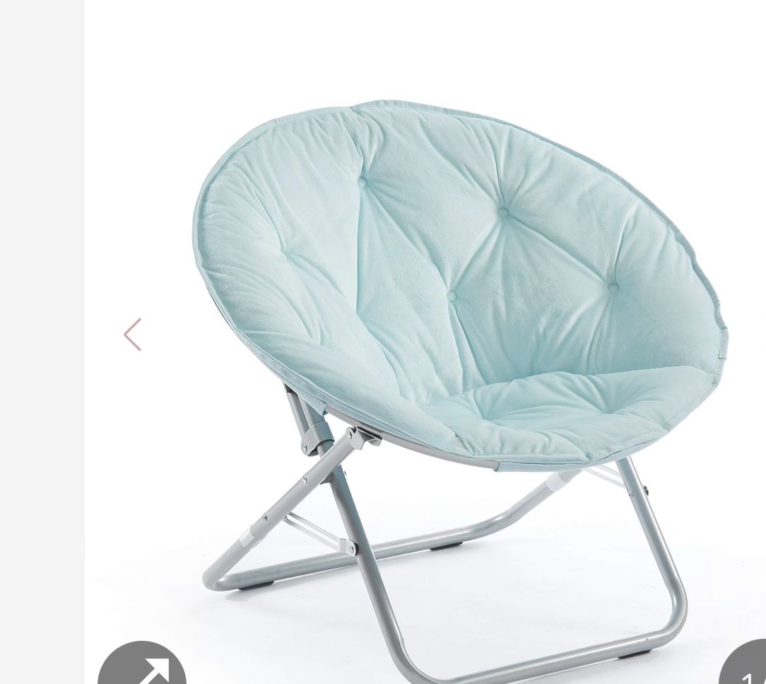 Urban Shop Micromink Saucer Chair, Light Blue Mint