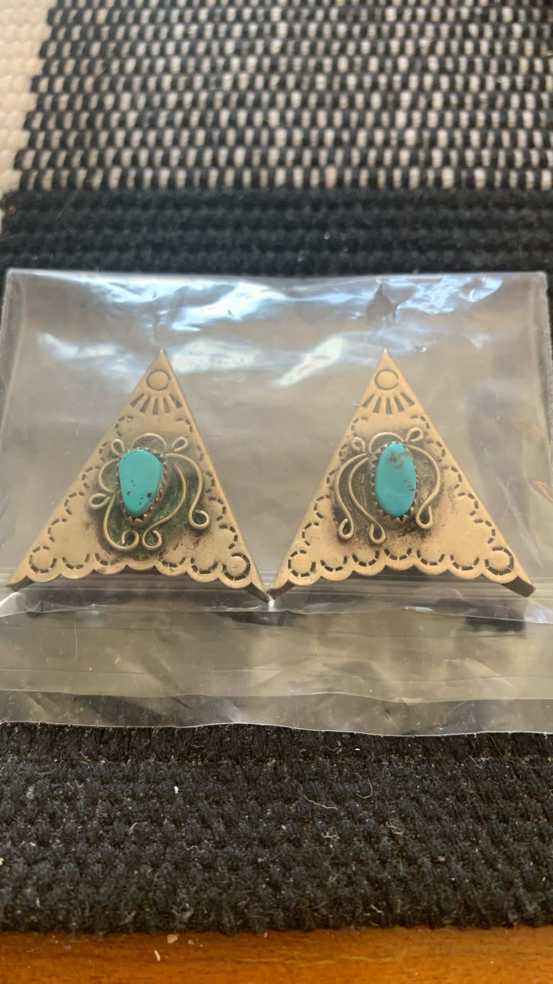 Silver and turquoise