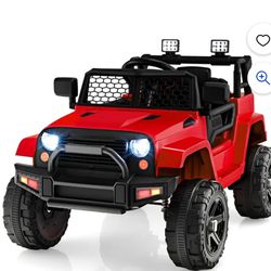 Topbuy 12V Kids Ride On Car Electric Vehicle Jeep with Parental Remote Music Horn Headlights Slow Start Function Red (4.8) 4.8 stars out of 79 reviews