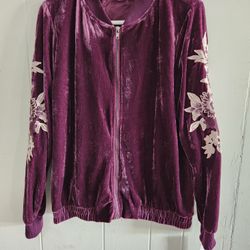 Womens Bomber Velvet Jacket