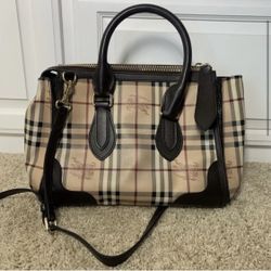 Burberry Haymarket Gladstone tote shoulder bag