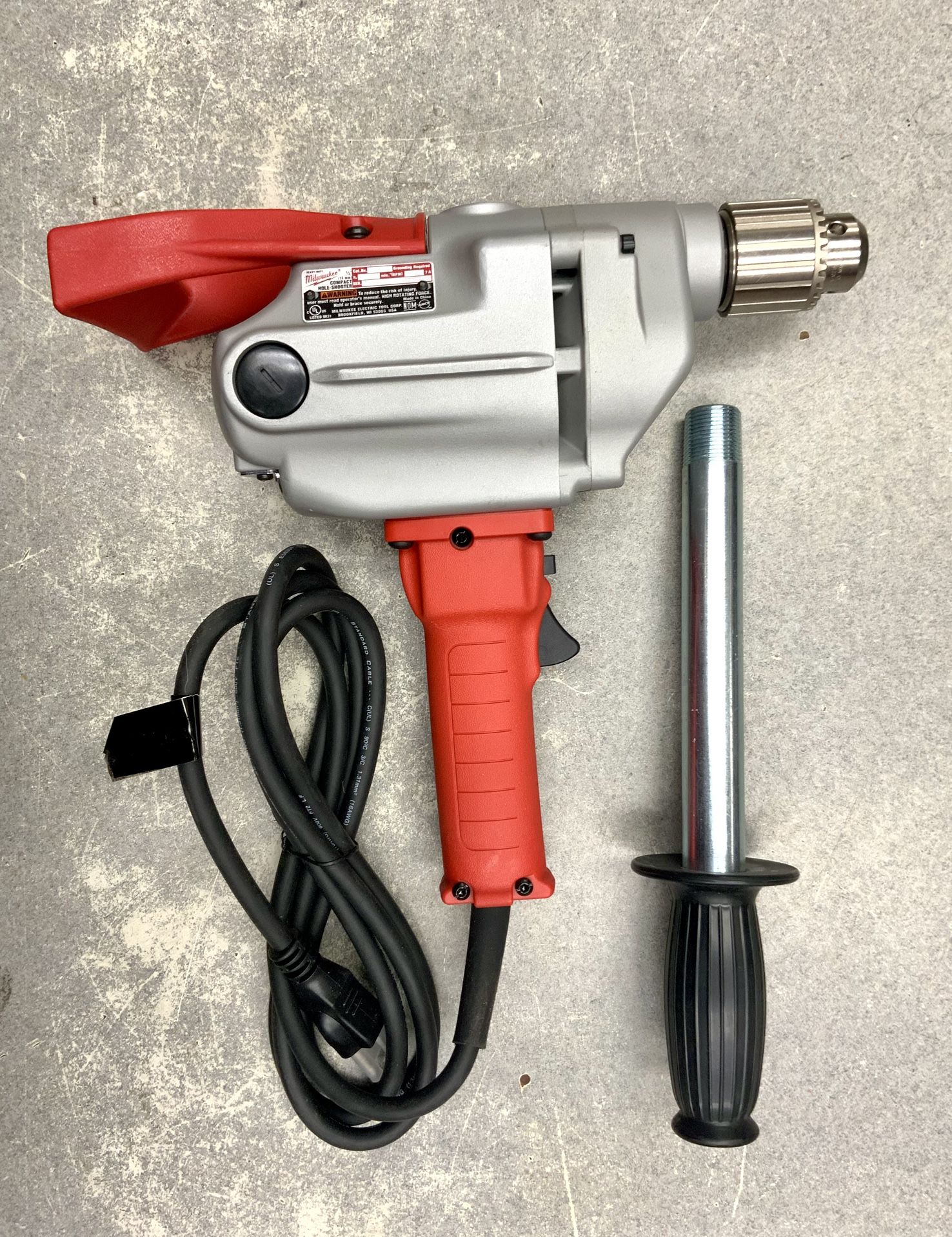 Milwaukee 1/2” Compact Drill 13mm 1660-6 Tool Corded Power Construction Lightweight Handheld 450 RPM Electrical Heavy Duty Building Contractor Site