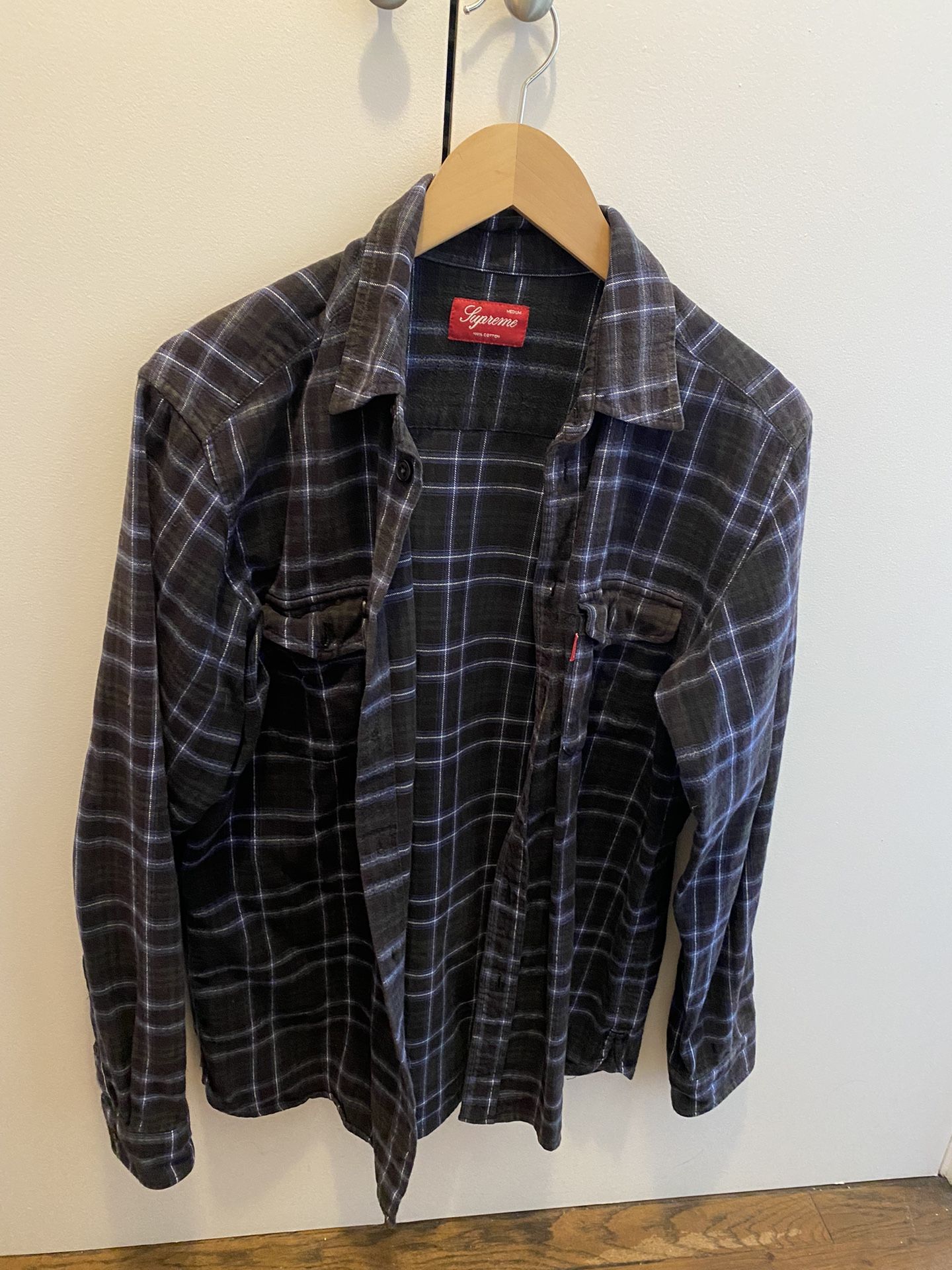 SUPREME Flannel Rare Sz Medium