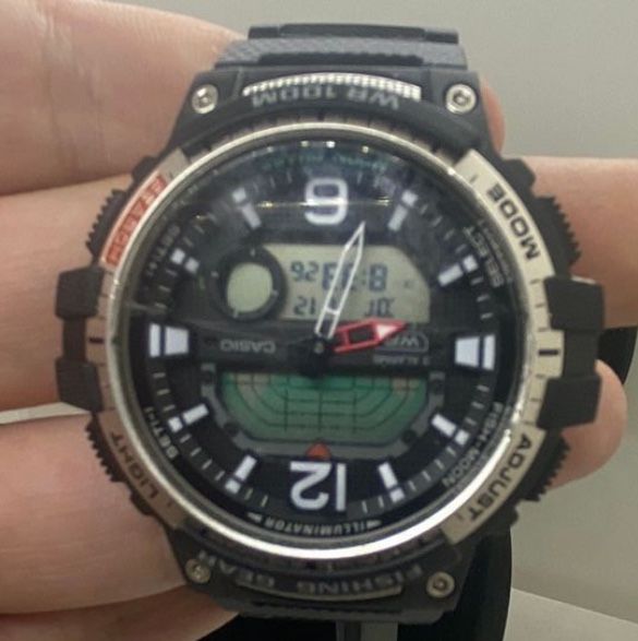 Brand New Fishing Gear Moon Phase Casio