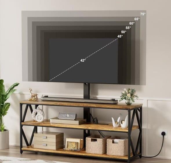 1150🔥Furmax TV Stand with Stand and Power Outlet