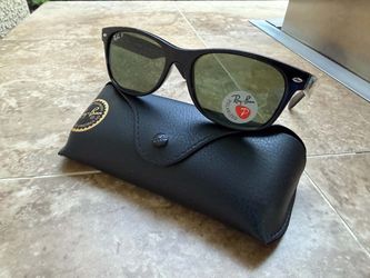 Ray-Ban New Wayfarer Black Polarized Sunglasses 50mm Rayban