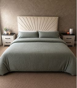 Cream Velvet King Bed Frame