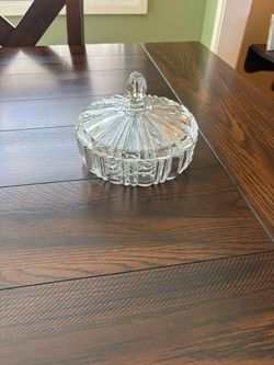 Anchor Hocking Old Cafe Depression Glass Covered Candy Dish