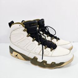 Nike Air Jordan 9 Retro Statue 302370-109 White Black Militia Green US Size 12