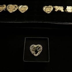 Gold Barbie Heart Rolex Ring