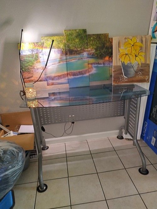 Glass Computer Desk 