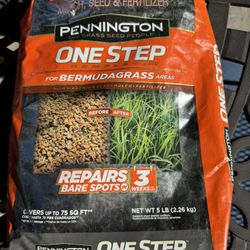 Pennington One Step Complete Bermuda Patch and Repair Grass Seed Mix, for Full Sun, 5 lb.