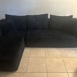Black Boneless Temu Couch