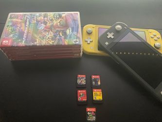 Nintendo Switch Lite Bundle - 2 Consoles + 5 Top Games (Mario Kart, Odyssey)