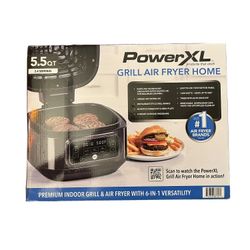 PowerXL Grill Air Fryer Home - Indoor Electric Grill & 5.5 Quart Air Fryer NEW
