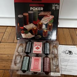 Brand New game night poker party game with 4 shot glasses