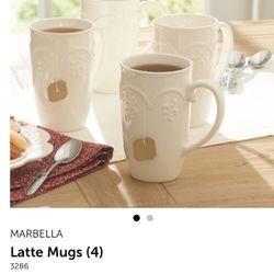 MARBELLA Latte Mugs (4)
