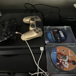 PS4 With 2 Controllers & 2 Games