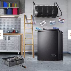 21.18 in., 3.5 cu. ft. Chest Freezer Manual Defrost in Black with Garage Ready