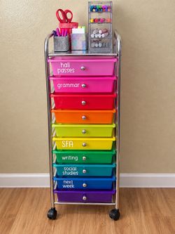 Rainbow 10-Drawer Rolling Storage Cart