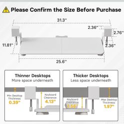 Pull-Out Keyboard & Mouse Platform with C-Clamp