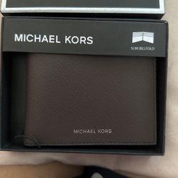MICHAEL KORS 86F2SANF5V BLACK MEN'S SLIM BIFOLD ANDY WALLET NEW ORIGINAL PACKAG