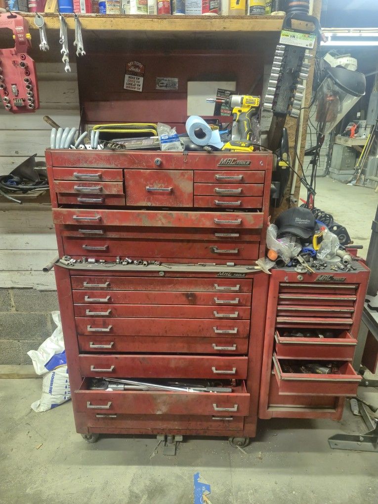 Vintage Mac Tools Tool Box With Side Cabinet