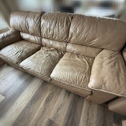 FREE Natuzzi Italian Leather Sofa Set
