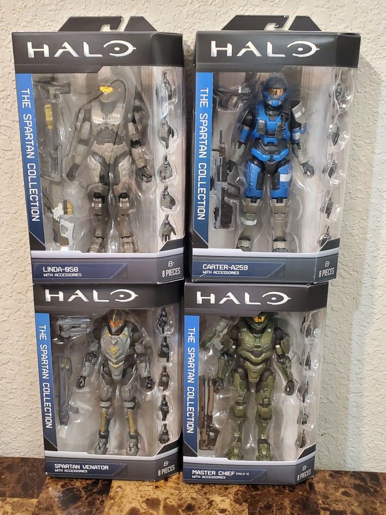 HALO The Spartans Series 6 Spartan Venator Linda-058 Action Figure Full Set of 4