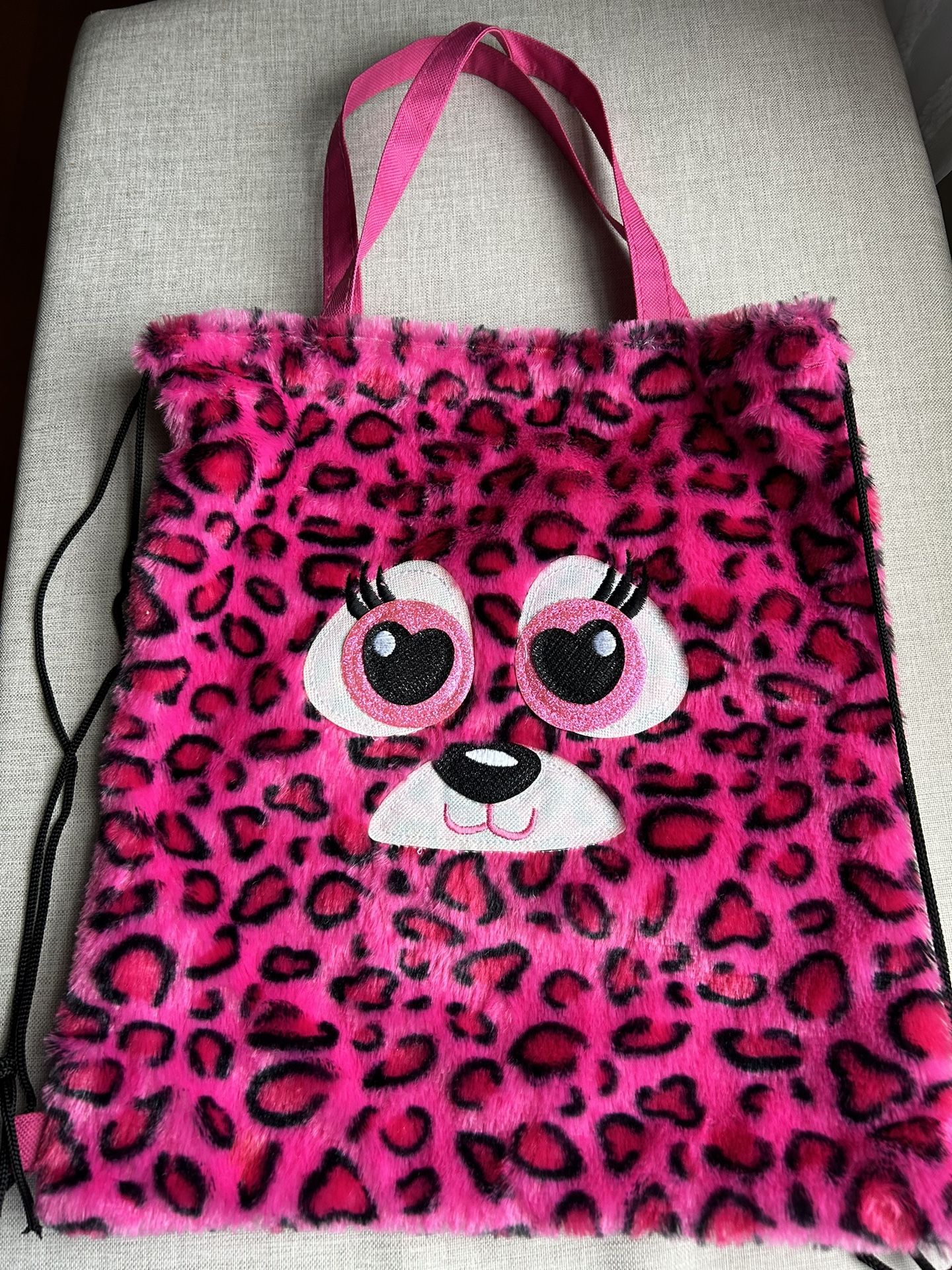 Hobby Lobby Girls Pink Animal Cheetah Drawstring Backpack