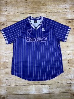 DragonBall Z Frieza Embroidered Men’s Jersey Purple Pinstripe Box Lunch XXL