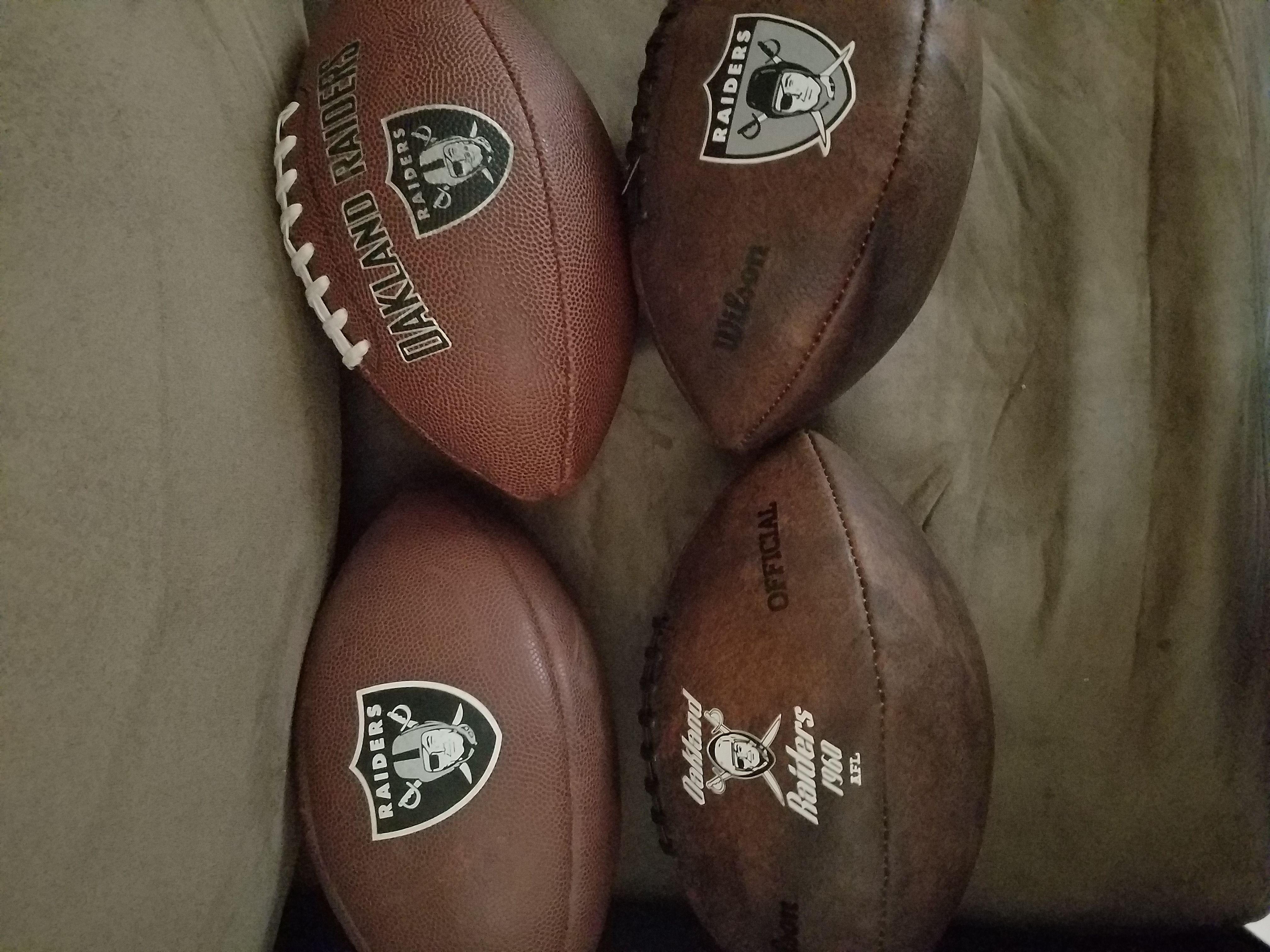 raiders full size footballs