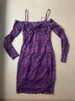 NWT Guess Purple Floral Lace Dress Size XS