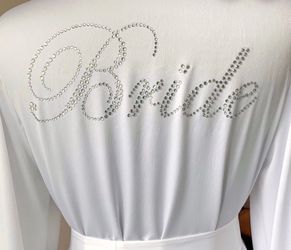 Rhinestone bribes Silk Robe