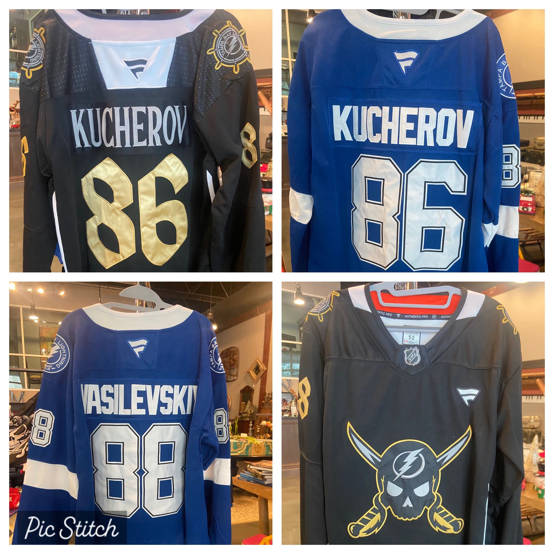 New - Embroidered Tampa Bay Lightning Jerseys