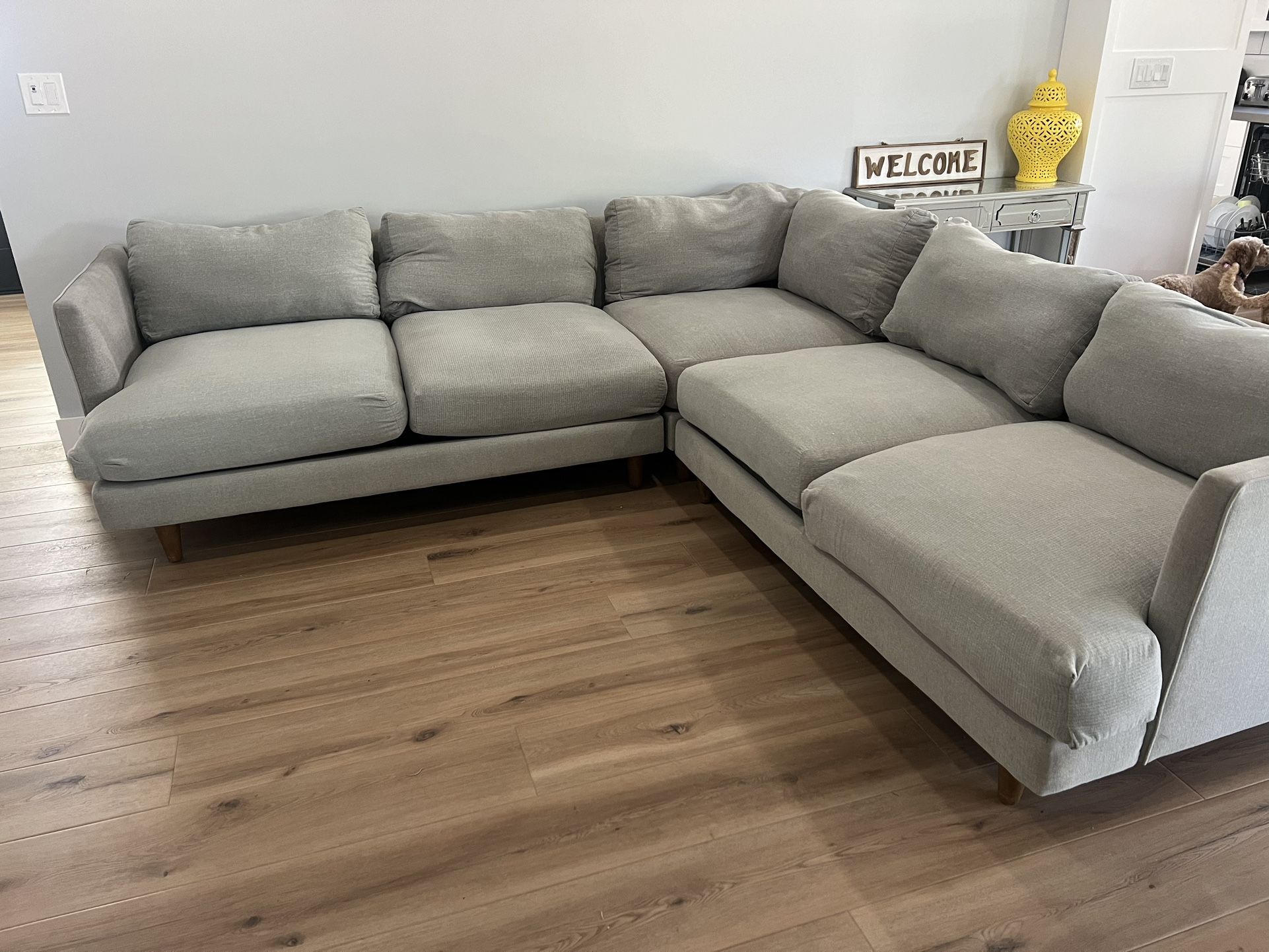 9X9 Sectional Sofa Bought In 2020 From Living Spaces, Just Cleaned, Non Smoking Home