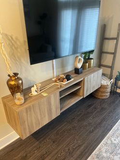 Floating Wall-Mounted TV Console Cabinet